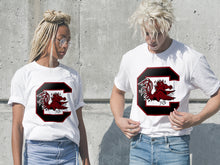 Load image into Gallery viewer, South Carolina Gamecocks - White Unisex T Shirt Multiple Size