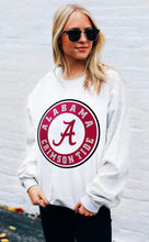 Load image into Gallery viewer, Alabama Crimson Tide - White Crew Neck Sweatshirt