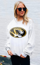 Load image into Gallery viewer, Missouri Tigers - White Crew Neck Sweatshirt