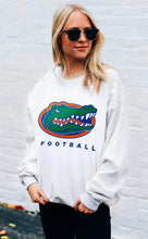 Load image into Gallery viewer, Florida Gators Football - White Crew Neck Sweatshirt