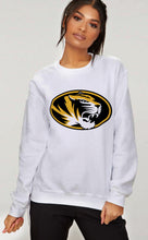Load image into Gallery viewer, Missouri Tigers - White Crew Neck Sweatshirt