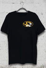 Load image into Gallery viewer, Missouri Tigers Chest Logo Unisex White T Shirt