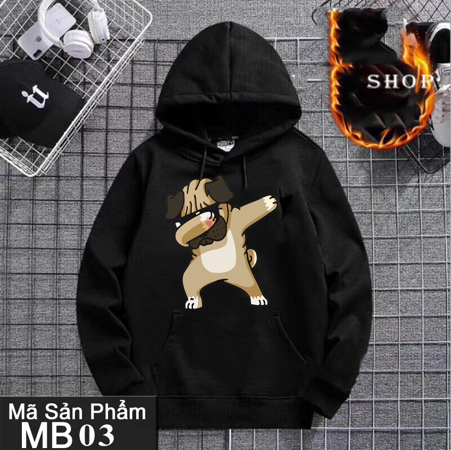 Pug Thuglife Black color Unisex Pullover Hoodie by Reephie
